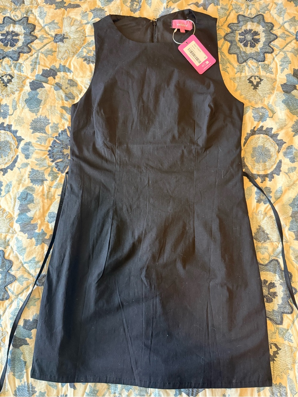 Edikted Black Sleeveless Shift Dress with Side Ties